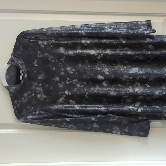 Bar III Foil Mesh Mock Neck Bodycon Midi Dress NWT Women's 1X - Picture 5 of 15